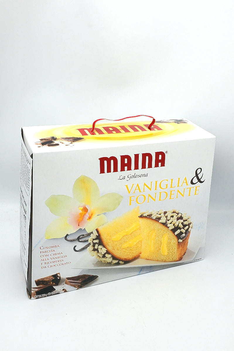 Colomba with Vanilla Cream and Chocolate Glaze - Maina
