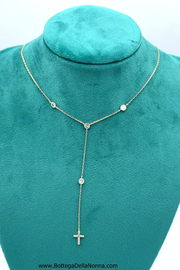 The Venezia Rosary Necklace - Yellow Gold